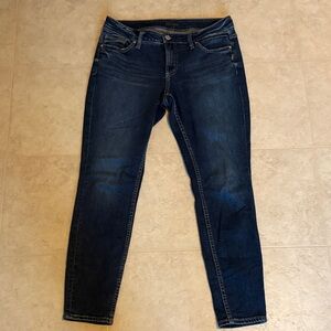 Silver Jeans Dark Indigo Women's Elyse Skinny 29 waist 29 inseam